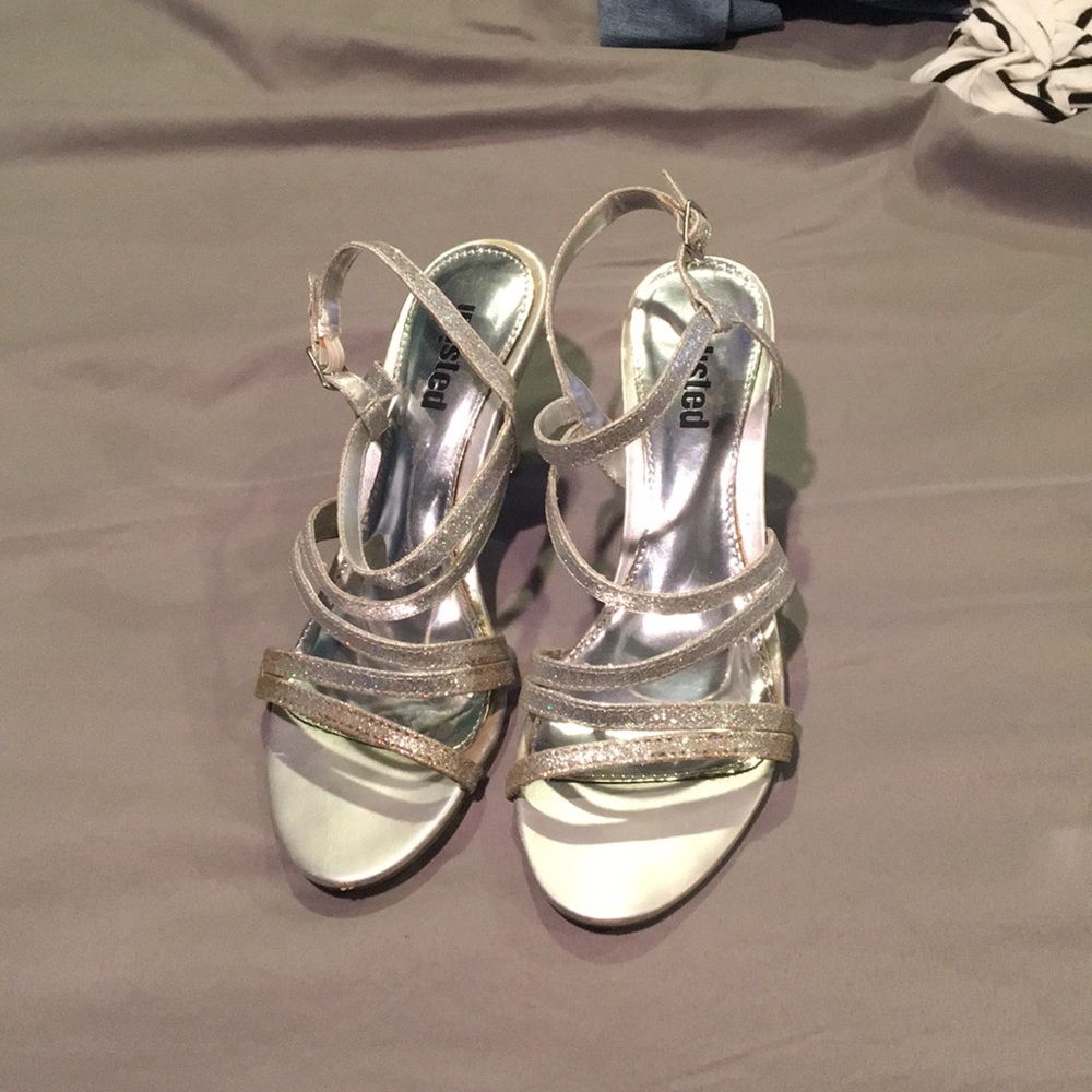 formal glitter high heels